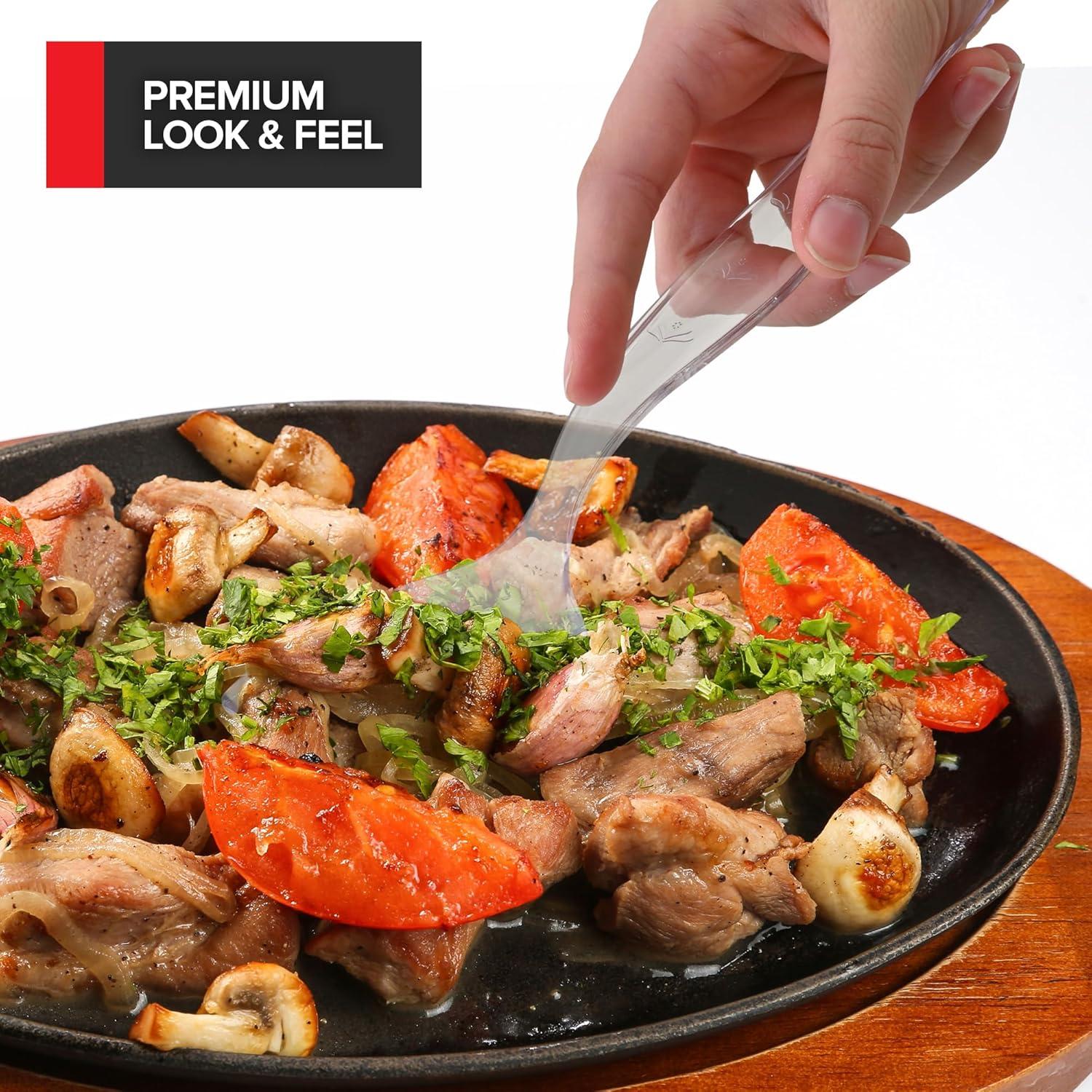 image12 Count Clear Plastic Utensils for Catering Weddings Holidays Buffet and Party Use Stock Your Home24