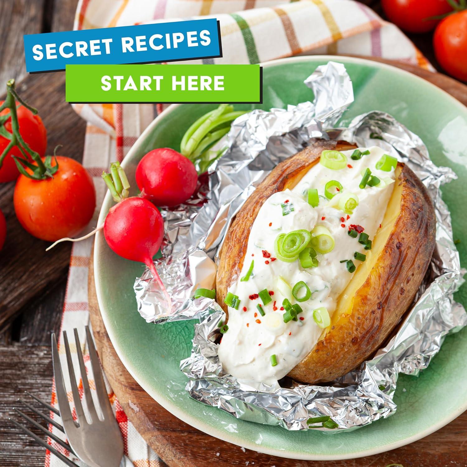image12 Ultra Heavy Duty Pop Up Deli Aluminum Foil 500 PreCut Sheets Ideal for Restaurant Food Burrito Hot Dog or Sandwich12 Inch