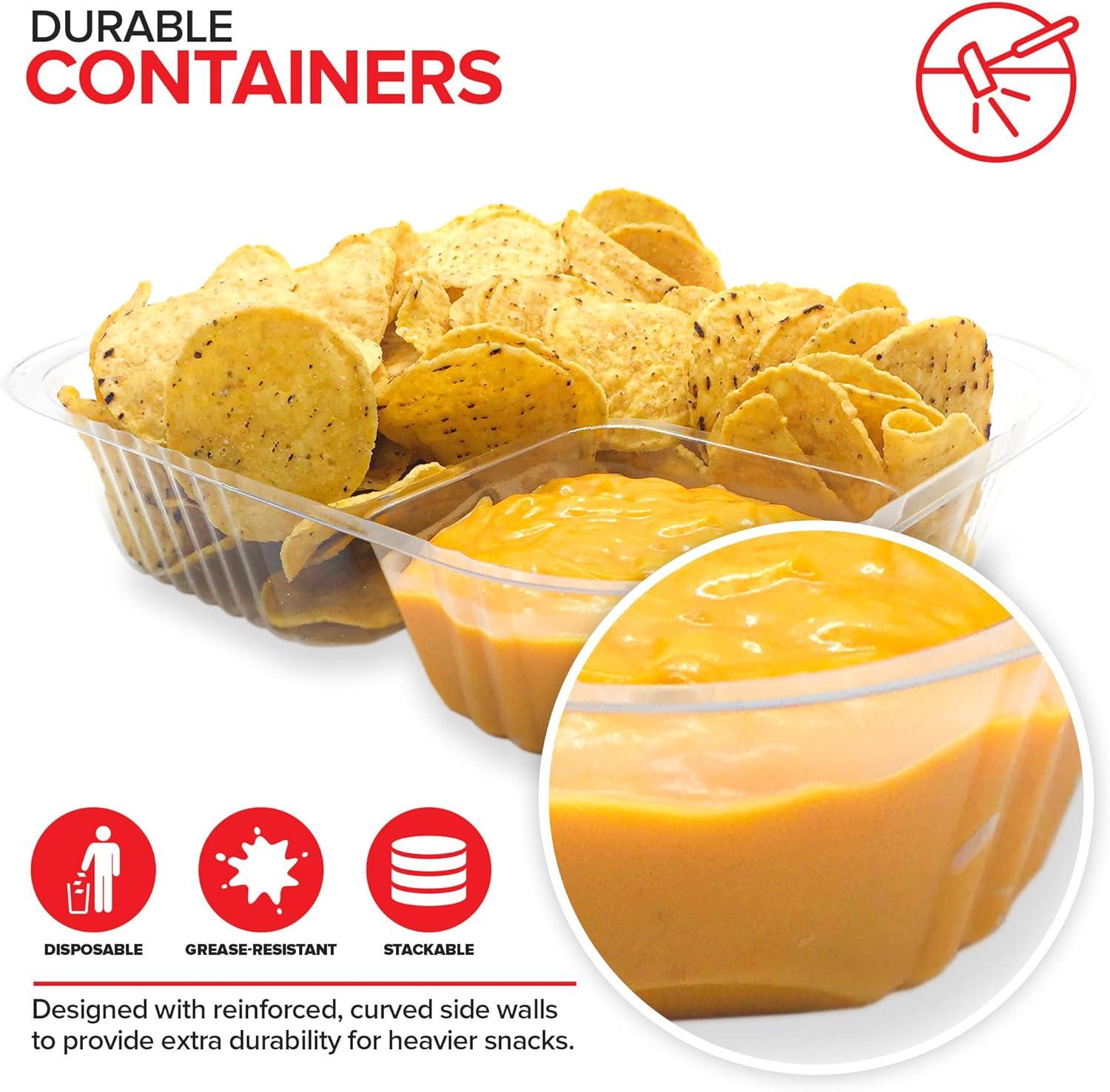 image12oz Plastic Nacho Trays 100 Pack Small Disposable Tray for Nachos amp Cheese Dip Concession Stand Supplies Movie Night Snacks for Kids Carnival Party Decorations Food Boats Snack Containers22 oz