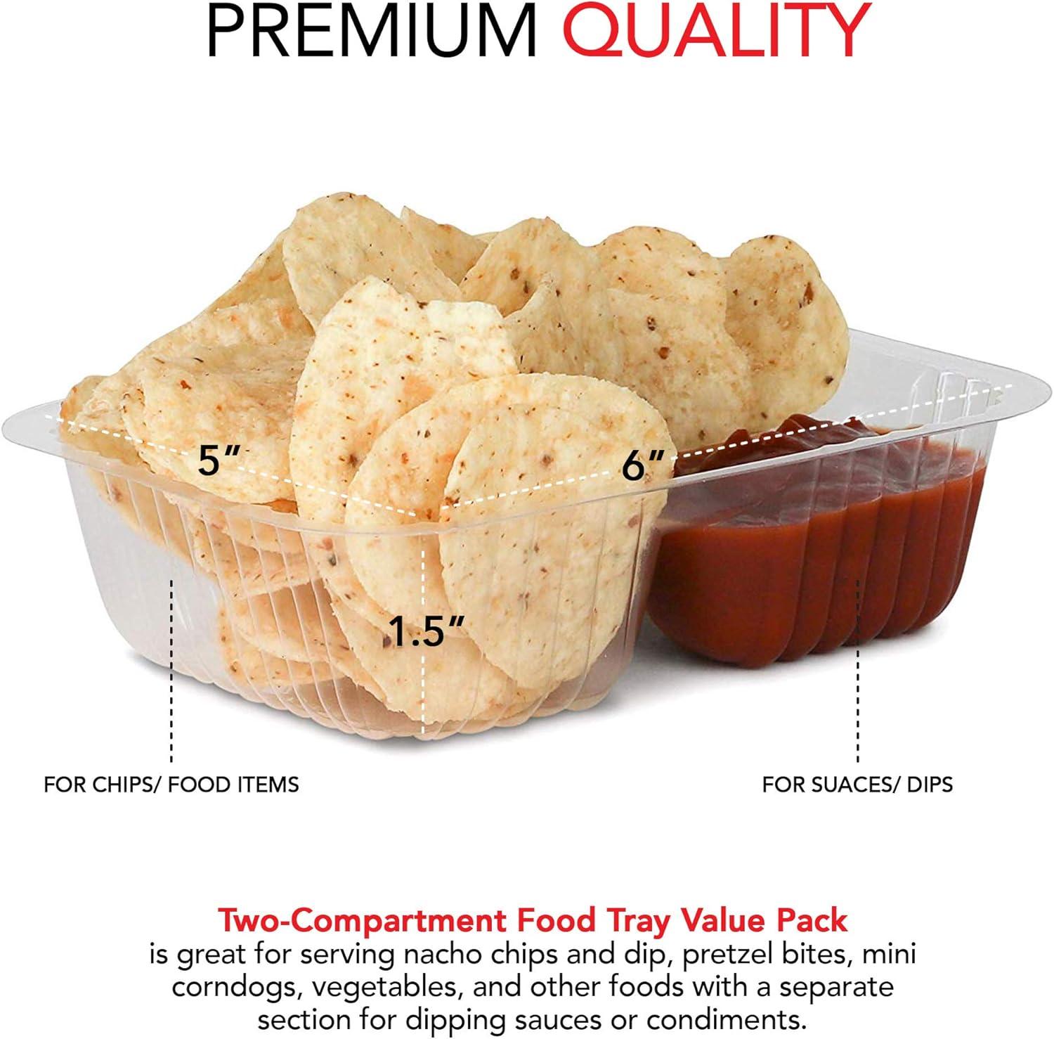 image12oz Plastic Nacho Trays 100 Pack Small Disposable Tray for Nachos amp Cheese Dip Concession Stand Supplies Movie Night Snacks for Kids Carnival Party Decorations Food Boats Snack Containers12 oz