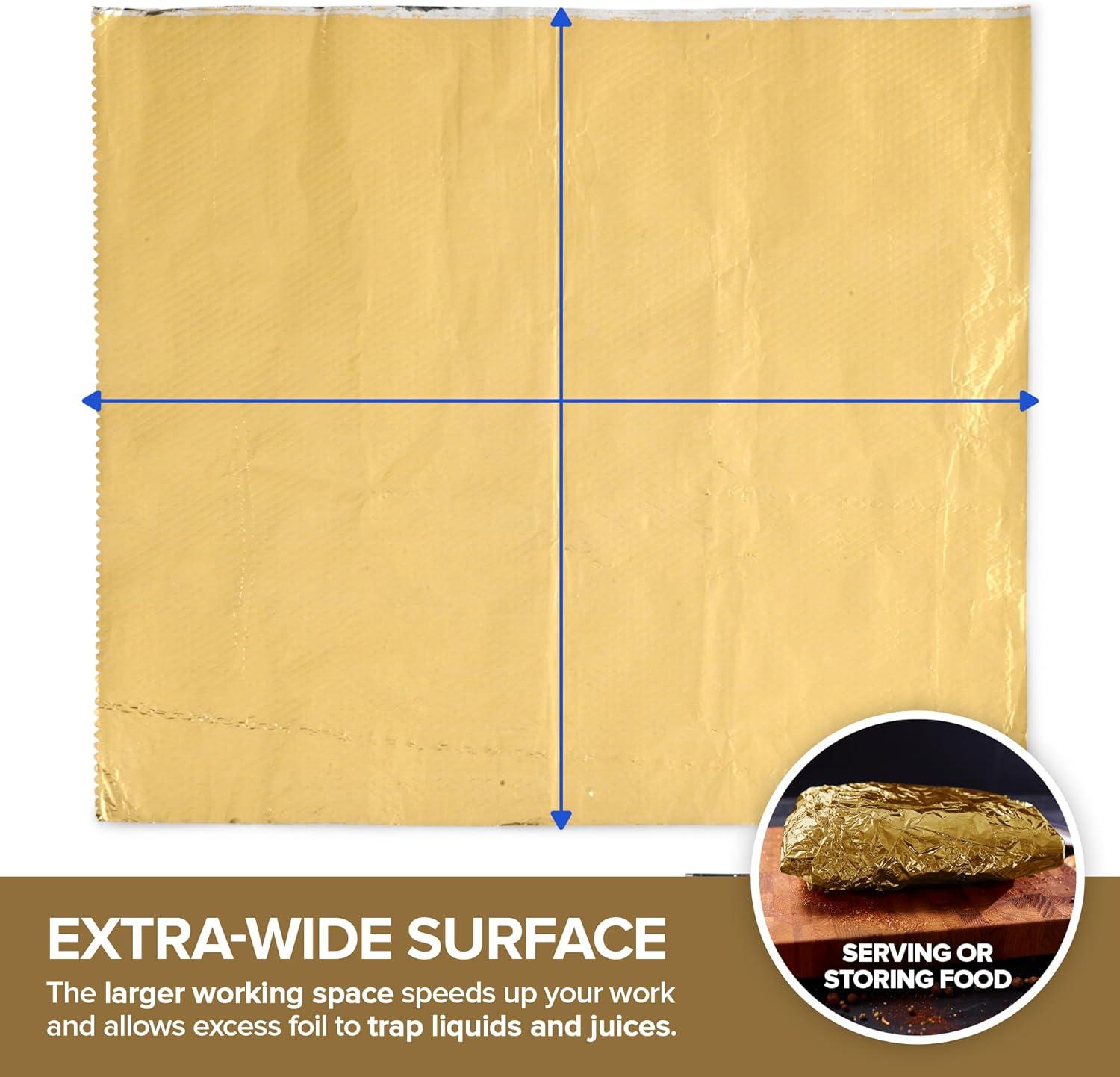 image200 Count PreCut Pop Up Wraps 9 Gold Disposable Wrappers for Food or Hair Highlights Stock Your Home9 Inch
