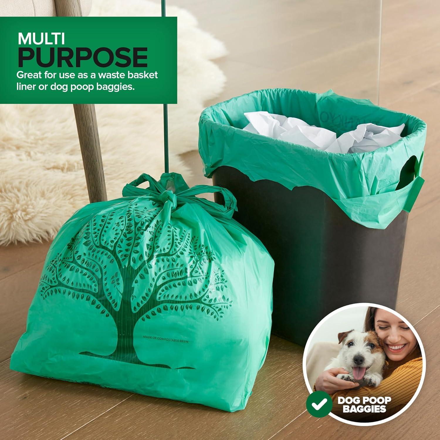 image200 Pack Thank You Bags Disposable Eco Grocery TShirt Bag with Handles for Supermarket Groceries Produce Shopping Trash Small Commercially Compostable Baggies Bulk100 Count