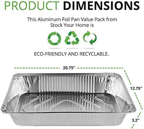 image21x13 Aluminum Pans 20 Pack Durable Full Size Deep Aluminum Foil Roasting amp Steam Table Pans Deep Pan for Catering Large Groups Disposable Pans Great for Cooking Heating Storing Prepping Food
