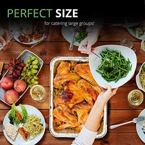 image21x13 Aluminum Pans 20 Pack Durable Full Size Deep Aluminum Foil Roasting amp Steam Table Pans Deep Pan for Catering Large Groups Disposable Pans Great for Cooking Heating Storing Prepping Food