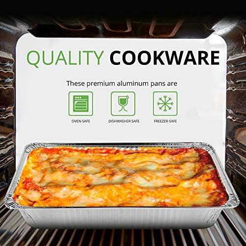 image21x13 Aluminum Pans 20 Pack Durable Full Size Deep Aluminum Foil Roasting amp Steam Table Pans Deep Pan for Catering Large Groups Disposable Pans Great for Cooking Heating Storing Prepping Food