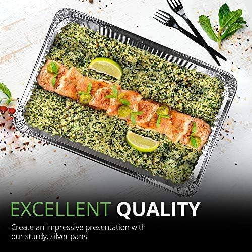 image21x13 Aluminum Pans 20 Pack Durable Full Size Deep Aluminum Foil Roasting amp Steam Table Pans Deep Pan for Catering Large Groups Disposable Pans Great for Cooking Heating Storing Prepping Food