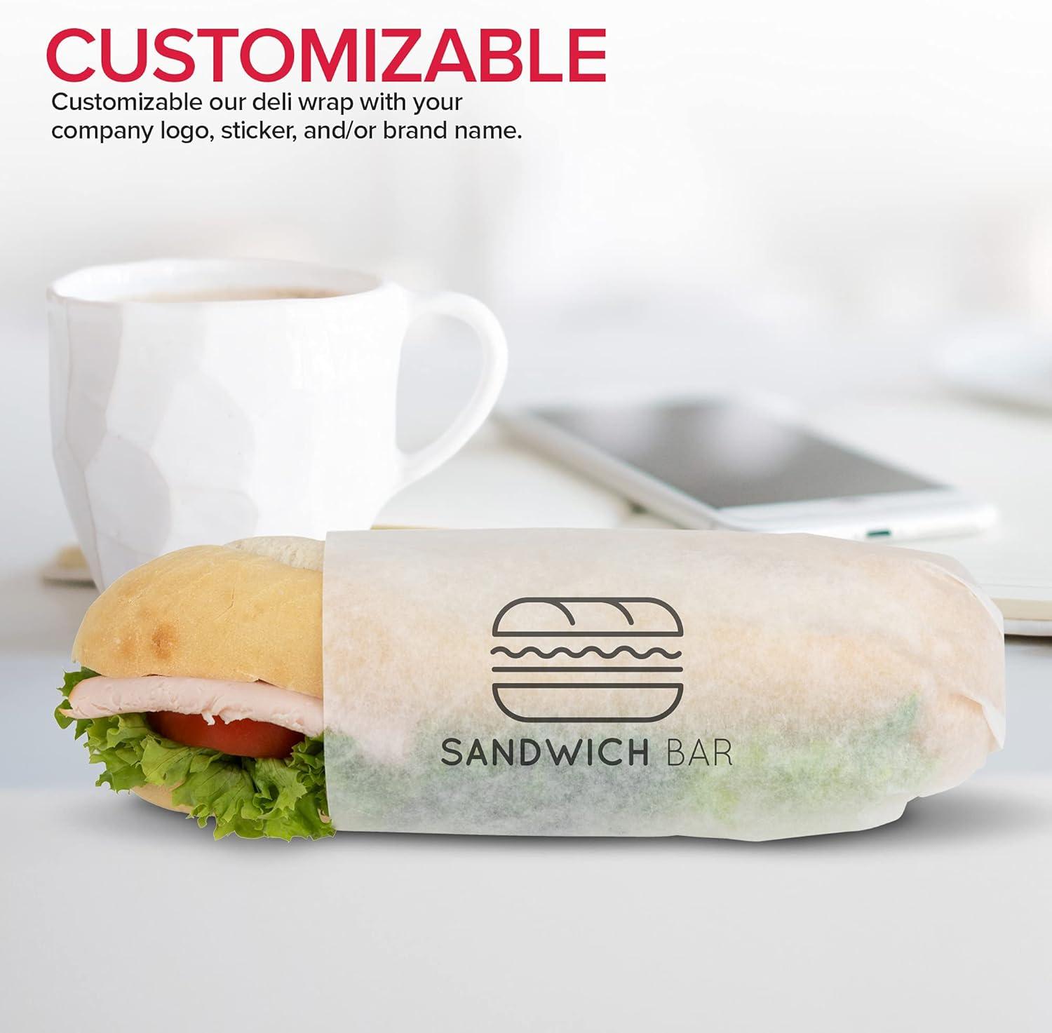 image250 Count 12x12 White Wax Paper Sheets for Food Basket Liners Sandwich Wrap Squares Burger Wraps Waxed Deli Wrappers for Burrito Wrapping Basket Liner Deli Paper Sheets Stock Your HomeWhite