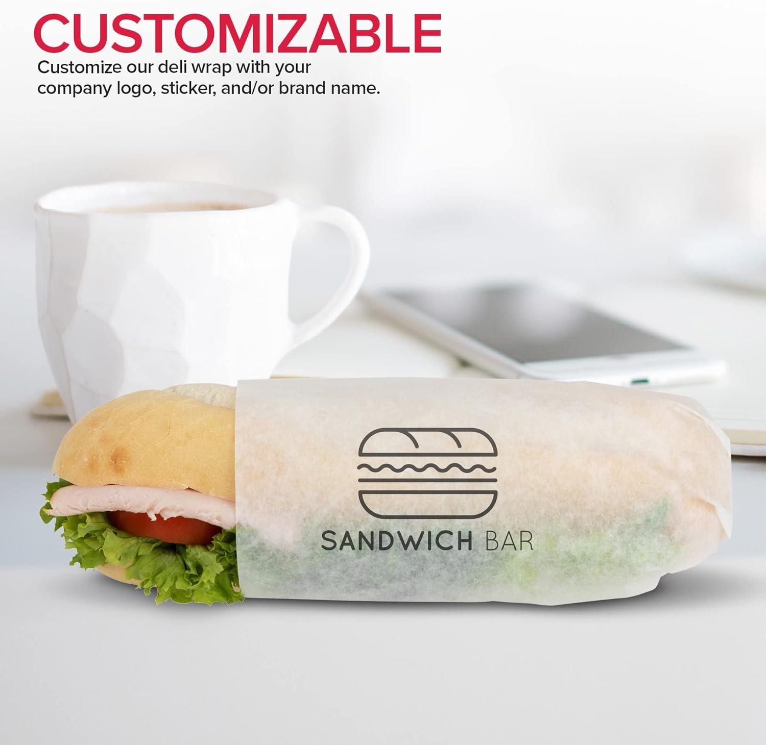 image250 Count 12x12 White Wax Paper Sheets for Food Basket Liners Sandwich Wrap Squares Burger Wraps Waxed Deli Wrappers for Burrito Wrapping Basket Liner Deli Paper Sheets Stock Your HomeWhite