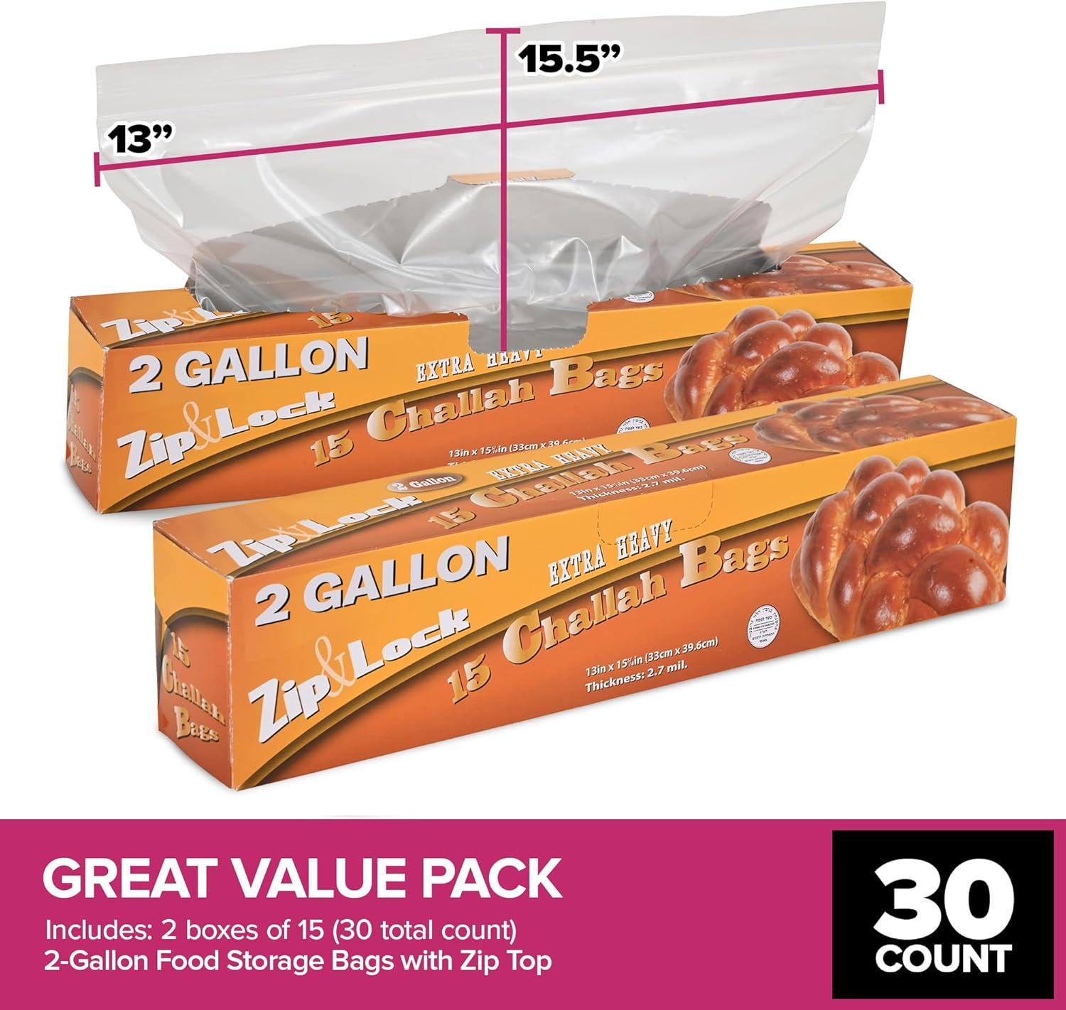 image30 Count 2 Gallon Freezer Bags Zipper Plastic Storage Bags for Freezing Food Extra Large Freezer Bags 2 Gallon Bulk Pack with Easy Dispensing Box Resealable Clear Two Gallon Storage Bags