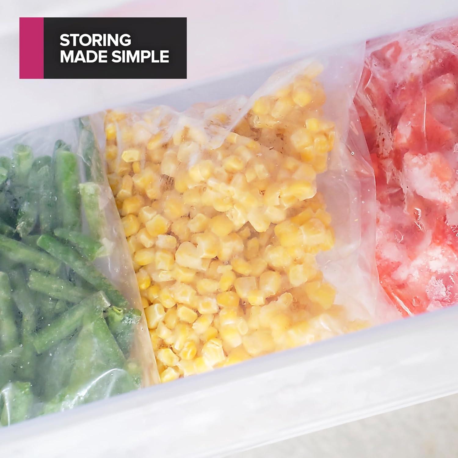 image30 Count 2 Gallon Freezer Bags Zipper Plastic Storage Bags for Freezing Food Extra Large Freezer Bags 2 Gallon Bulk Pack with Easy Dispensing Box Resealable Clear Two Gallon Storage Bags