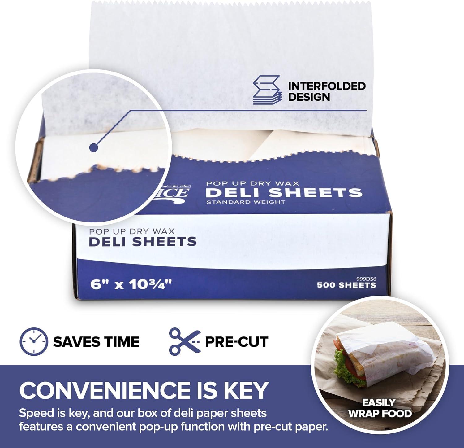 image500 Count PreCut Deli Wax Wraps 8 Heavy Duty Pop Up Dry Wax for Restaurant Disposable Wrap for Burrito Hot Dog or Sandwich Stock Your Home6