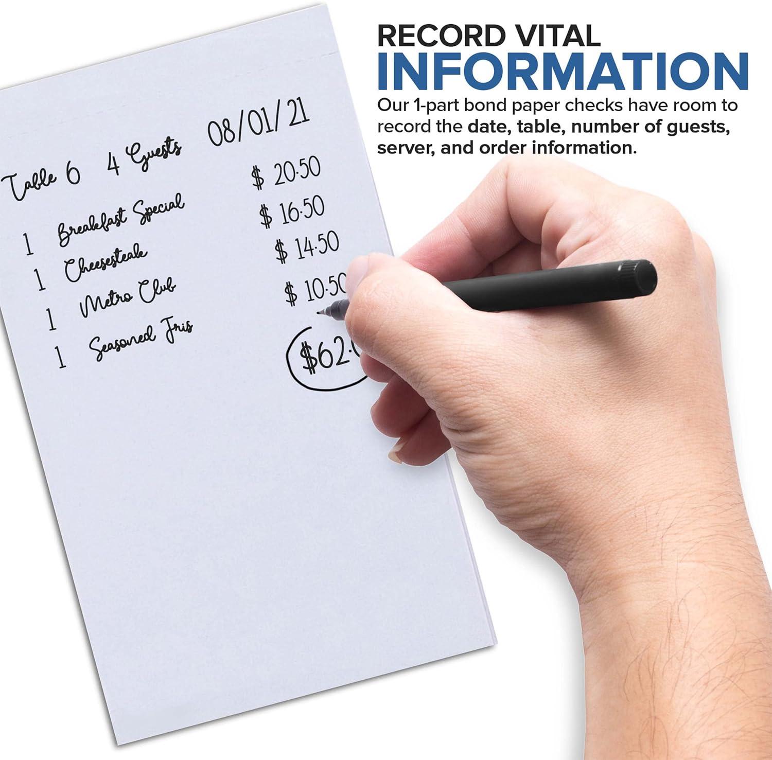 imageBlank Scratch Pads 10 Pack White Note Pads Memo Notepads Small Desk Scratch Paper 4x6 Note Paper Guest Check Book Server Note Pads for Diners 1000 Total Blank Sheets Stock Your Home
