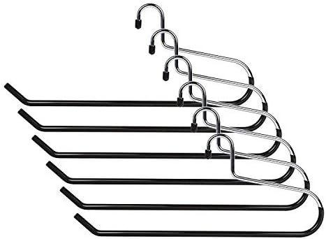 imageBlanket Hangers Set of 6 Heavy Duty Stainless Steel Hanger with Black Vinyl Nonslip Coating Great for Closet Storage of Quilts Comforters Bedding Table Cloths Towels Rugs and Sleeping Bags6 Pack