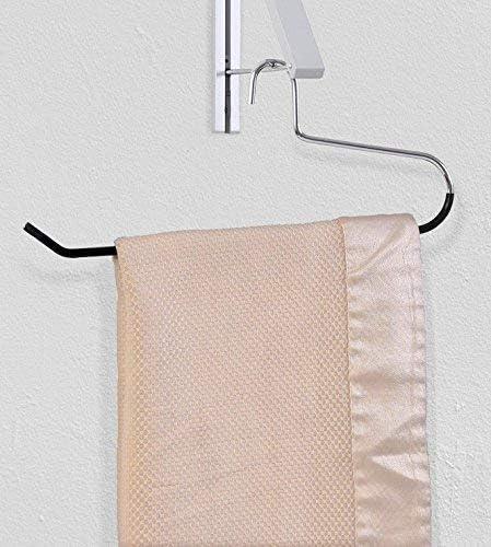 imageBlanket Hangers Set of 6 Heavy Duty Stainless Steel Hanger with Black Vinyl Nonslip Coating Great for Closet Storage of Quilts Comforters Bedding Table Cloths Towels Rugs and Sleeping Bags6 Pack
