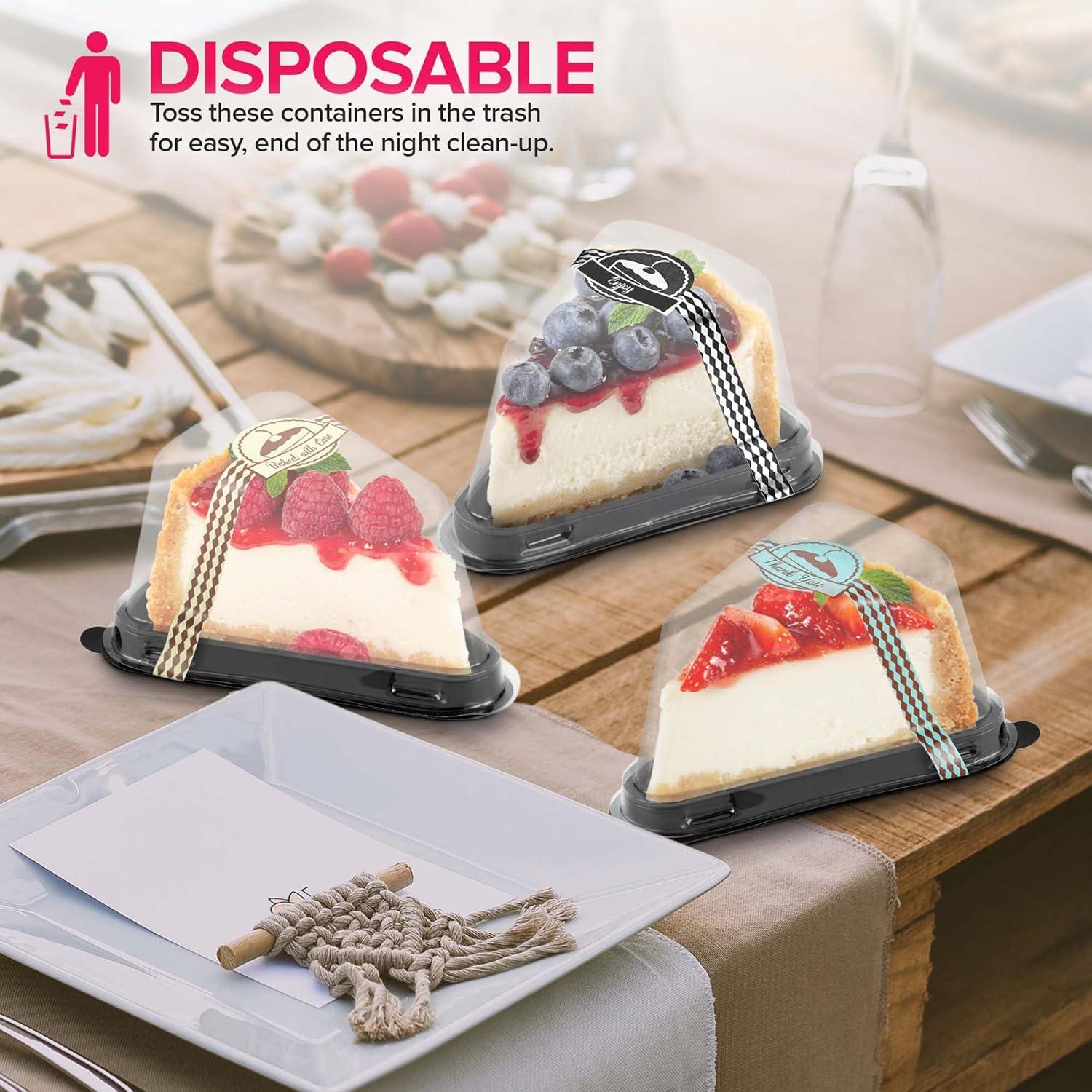 Cake Slice Containers Plastic Disposable, Cheesecake Boxes, Pie ...