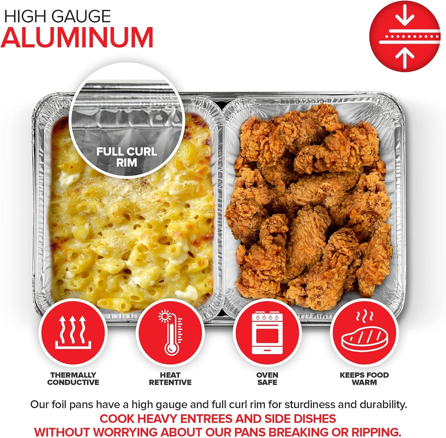 imageChafing Dish Buffet Set with Cover Disposable 21x13 5 Pack 9x13 amp Lids 10 Pack Aluminum Serving Trays Catering Pans for Keeping Food Warm Chaffing Dishes for Buffets and Parties Warming TrayChafing Dishes Without Lids
