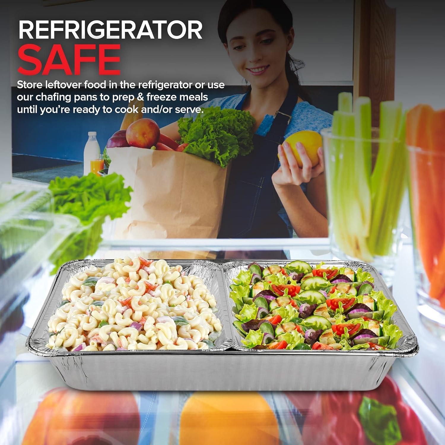 imageChafing Dish Buffet Set with Cover Disposable 21x13 5 Pack 9x13 amp Lids 10 Pack Aluminum Serving Trays Catering Pans for Keeping Food Warm Chaffing Dishes for Buffets and Parties Warming TrayChafing Dishes Without Lids