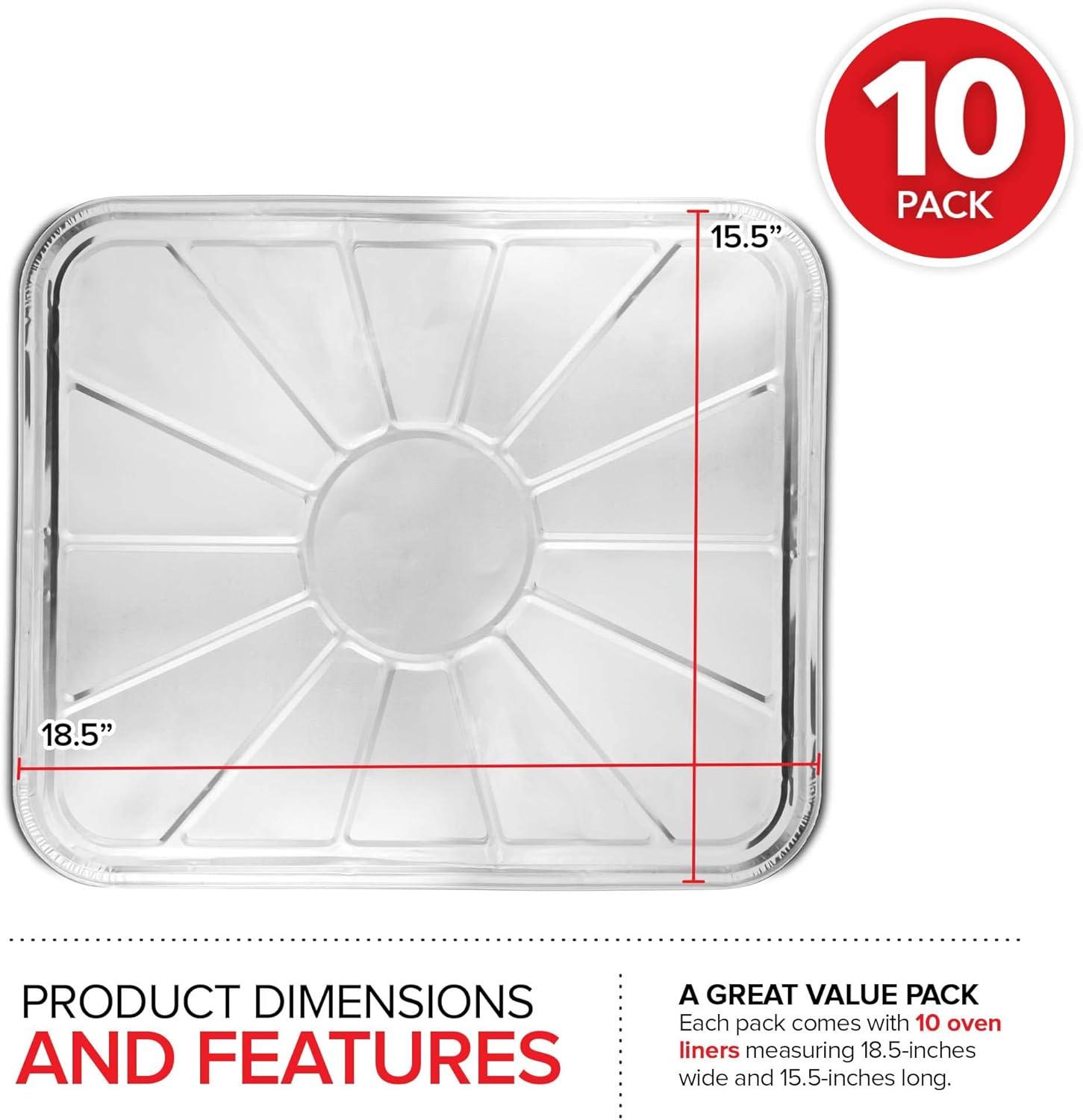 imageDisposable Foil Oven Liners 20 Pack Aluminum Foil Oven Liners for Bottom of Electric Oven amp Gas Oven Reusable Oven Drip Pan Tray for Cooking amp Baking Disposable Baking Mats Stock Your Home10 Count