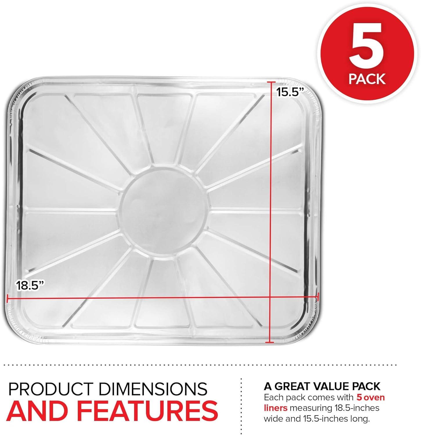 imageDisposable Foil Oven Liners 20 Pack Aluminum Foil Oven Liners for Bottom of Electric Oven amp Gas Oven Reusable Oven Drip Pan Tray for Cooking amp Baking Disposable Baking Mats Stock Your Home5 Count