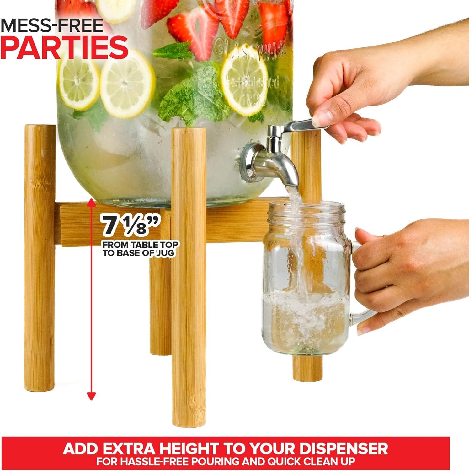 imageModern Innovations Adjustable Water Dispenser Stand for 5 Gallon Bottle 810 Inch Fit Beverage Jug or Stainless Steel Drink Dispenser Stand Only for Juice Iced Tea Lemonade Parties Catering
