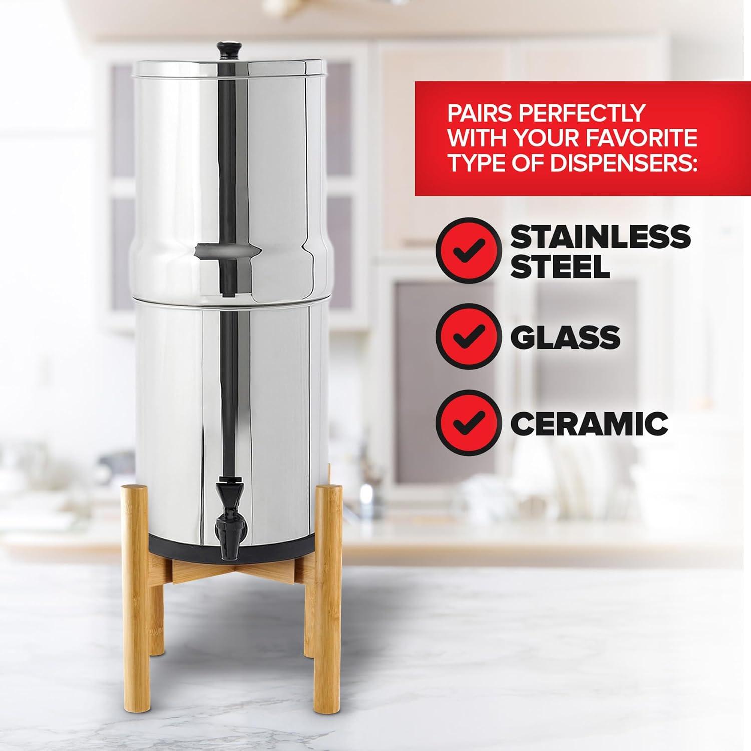 imageModern Innovations Adjustable Water Dispenser Stand for 5 Gallon Bottle 810 Inch Fit Beverage Jug or Stainless Steel Drink Dispenser Stand Only for Juice Iced Tea Lemonade Parties Catering