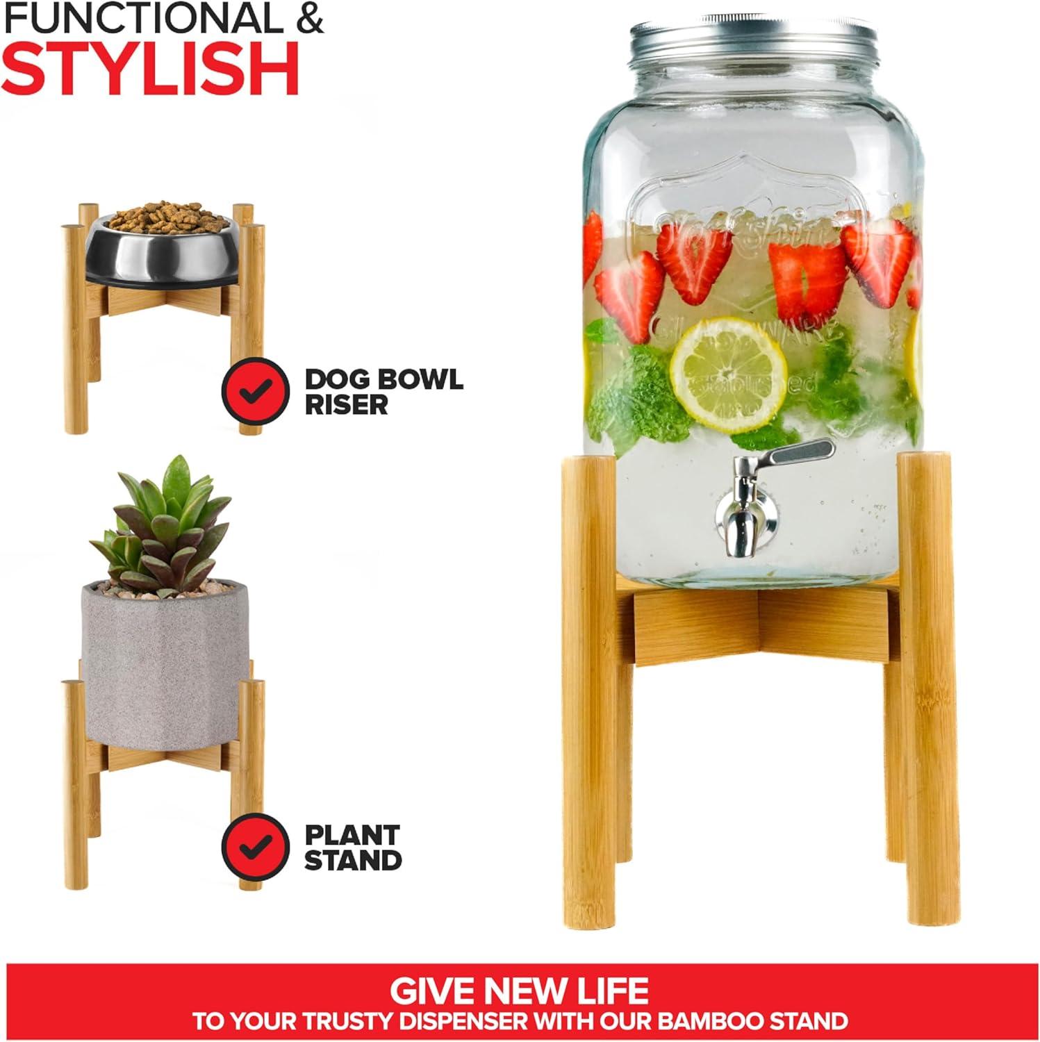 imageModern Innovations Adjustable Water Dispenser Stand for 5 Gallon Bottle 810 Inch Fit Beverage Jug or Stainless Steel Drink Dispenser Stand Only for Juice Iced Tea Lemonade Parties Catering