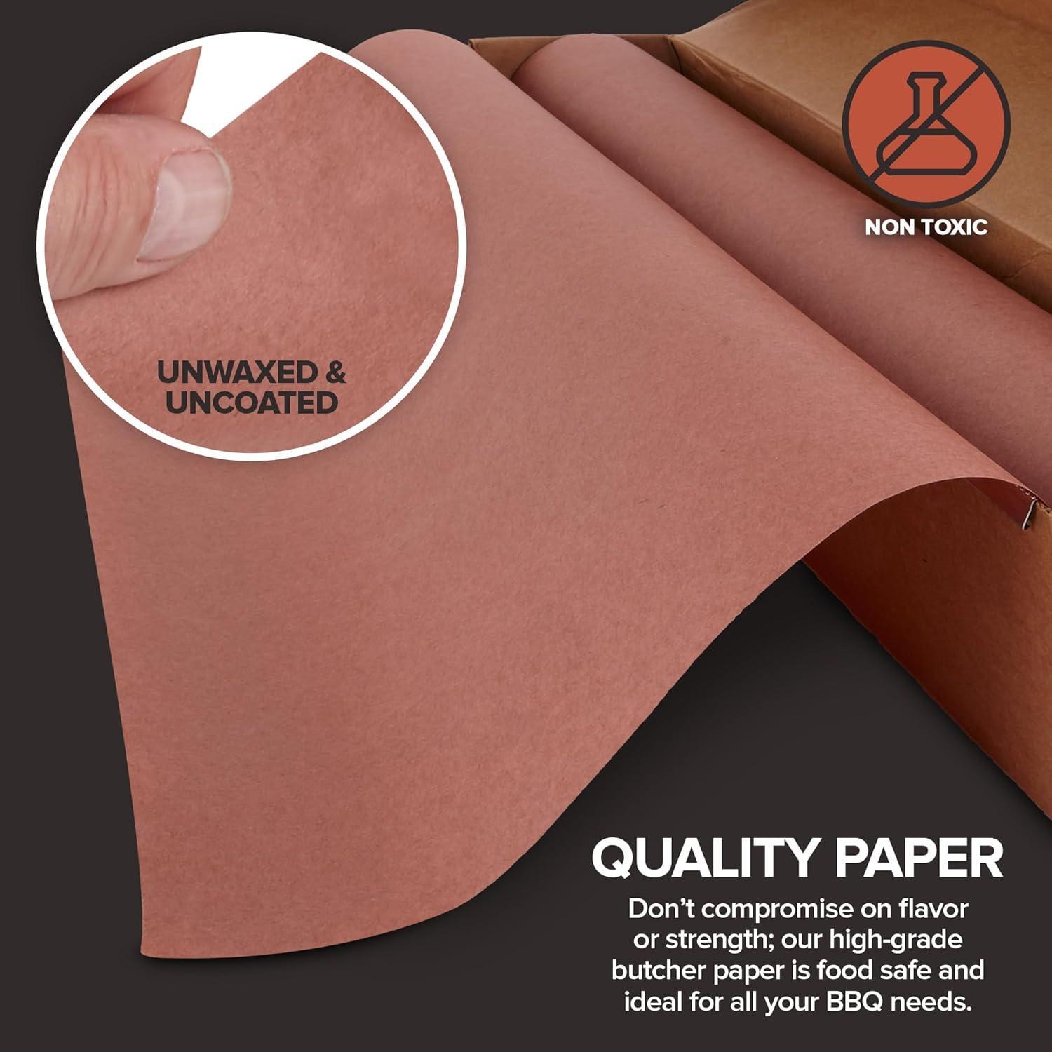 imagePink Butcher Paper Roll 18x175 2100 Inch Peach Butcher Paper for Smoker Food Grade Brisket Ribs BBQ Smoking Meat USA Made Unbleached Unwaxed and Uncoated Stock Your Home