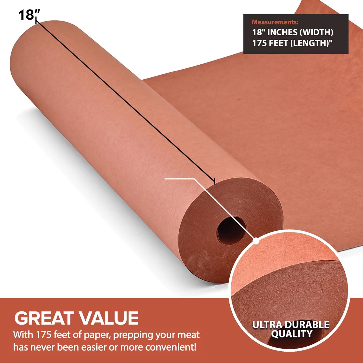 imagePink Butcher Paper Roll 18x175 2100 Inch Peach Butcher Paper for Smoker Food Grade Brisket Ribs BBQ Smoking Meat USA Made Unbleached Unwaxed and Uncoated Stock Your Home