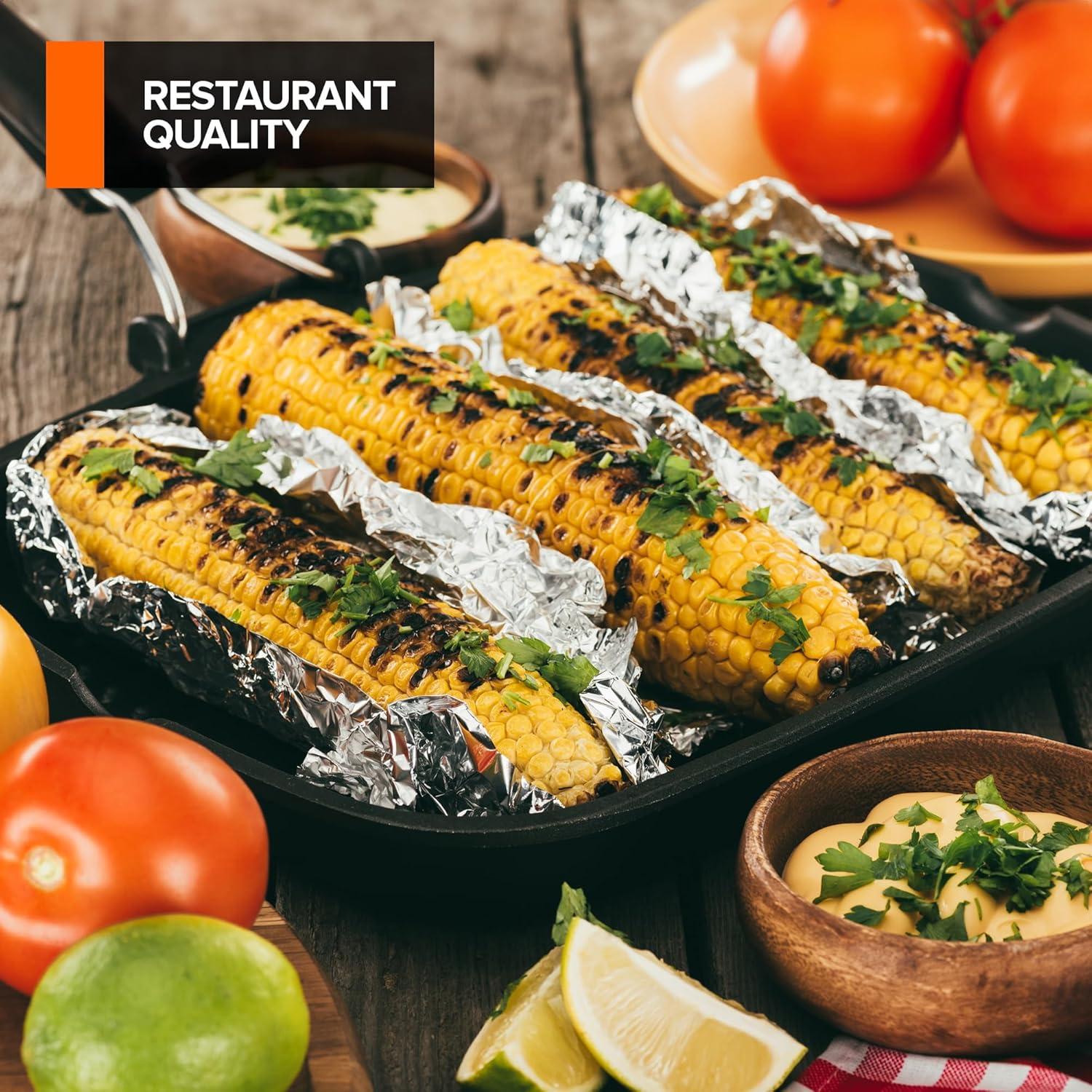 imagePreCut Deli Aluminum Foil Sheets 500 Count 15 ExtraWide HeavyDuty PopUp Sheets for Restaurant Use Disposable Tin Foil for Burritos Hot Dogs amp Sandwiches9 Inch