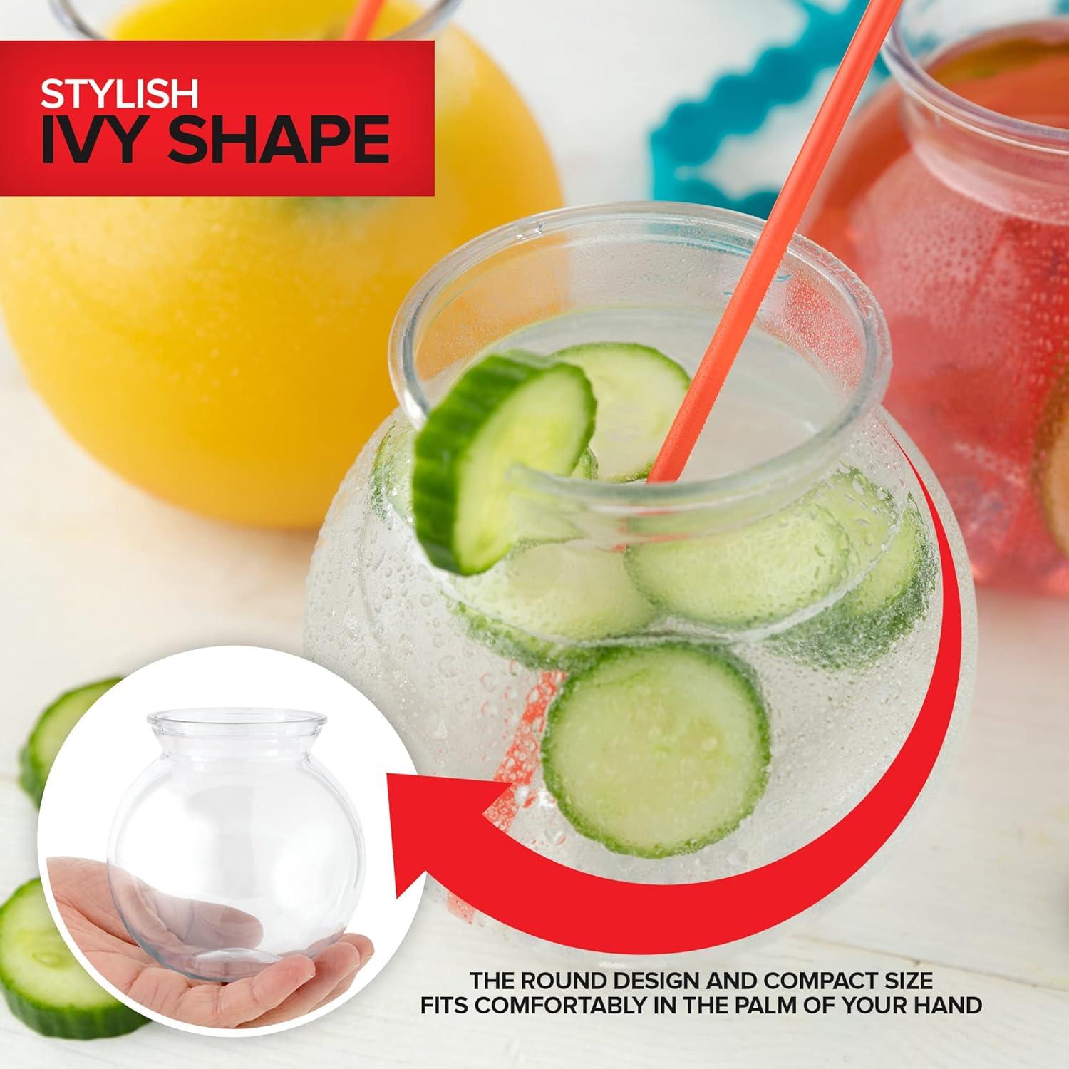imageSmall Round Plastic Fish Bowls for Parties 3 Pack 16 oz Clear Mini Drink Bowl Shatterproof Fishbowl Glasses for Drinks Centerpieces Decorations Goldfish Pond Carnival Game Centerpiece Vases12 Pack
