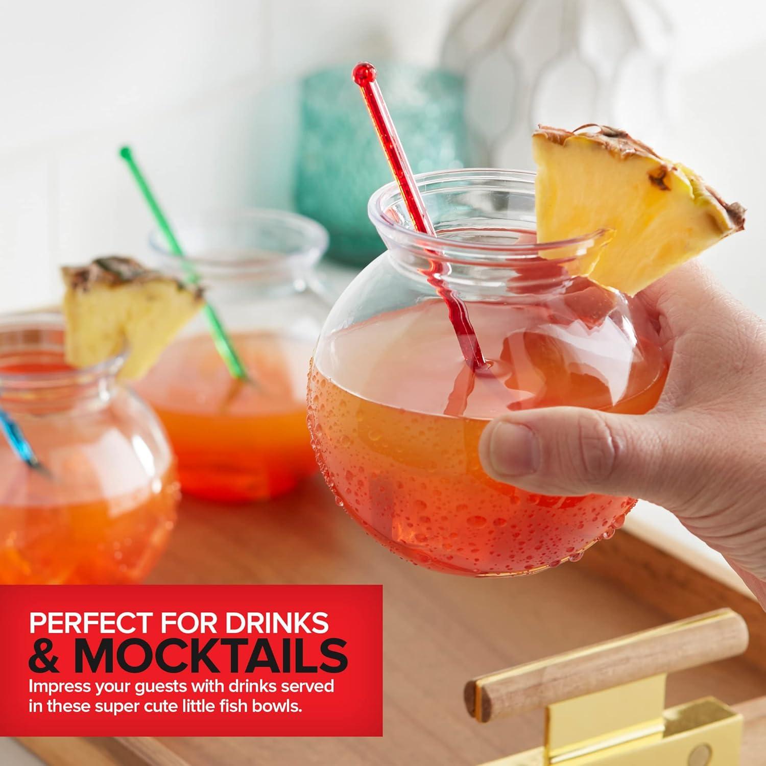 imageSmall Round Plastic Fish Bowls for Parties 3 Pack 16 oz Clear Mini Drink Bowl Shatterproof Fishbowl Glasses for Drinks Centerpieces Decorations Goldfish Pond Carnival Game Centerpiece Vases12 Pack