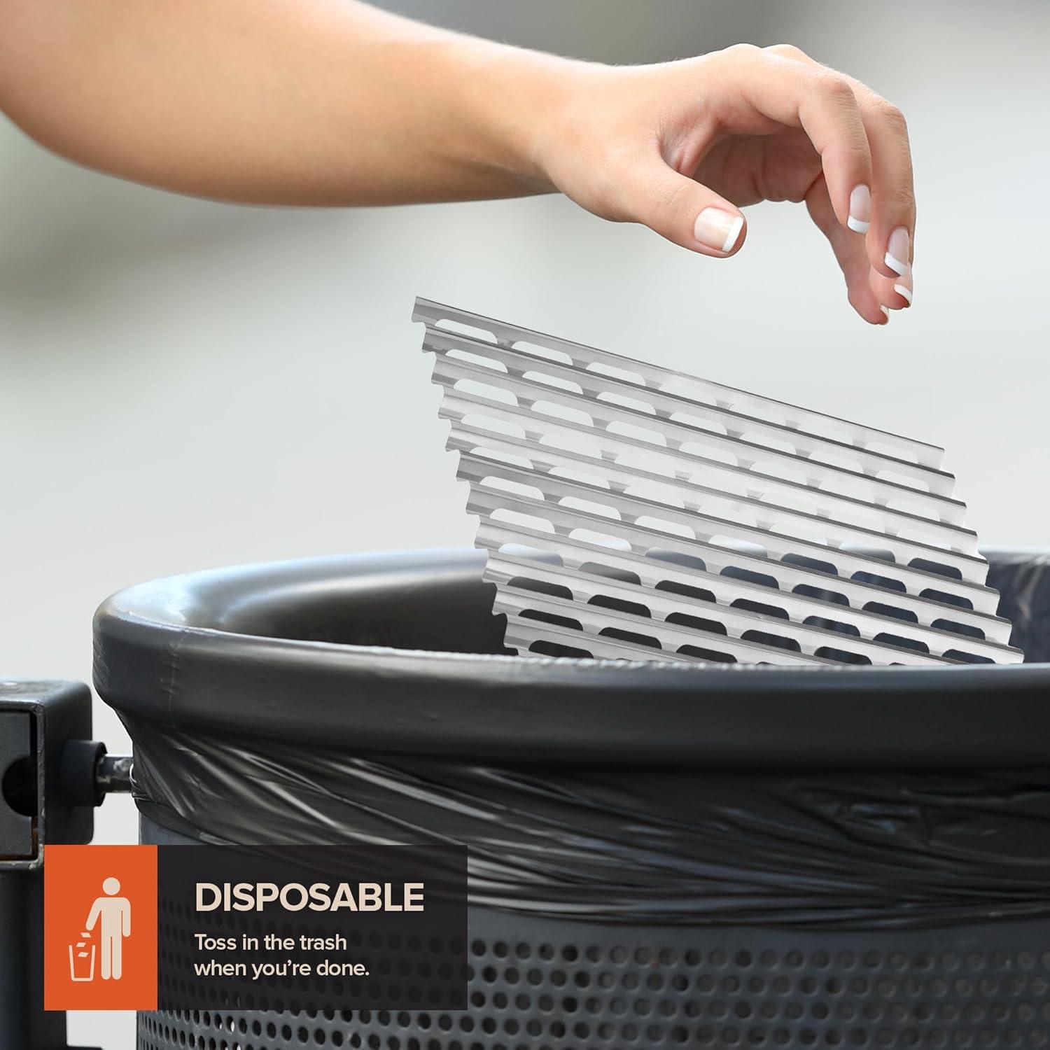 imageStock Your Home 12 Pack Aluminum Grill Grate Liners 12 x 20 No Mess Foil Disposable Grill Toppers for Outdoor Charcoal BBQs Grilling Accessories