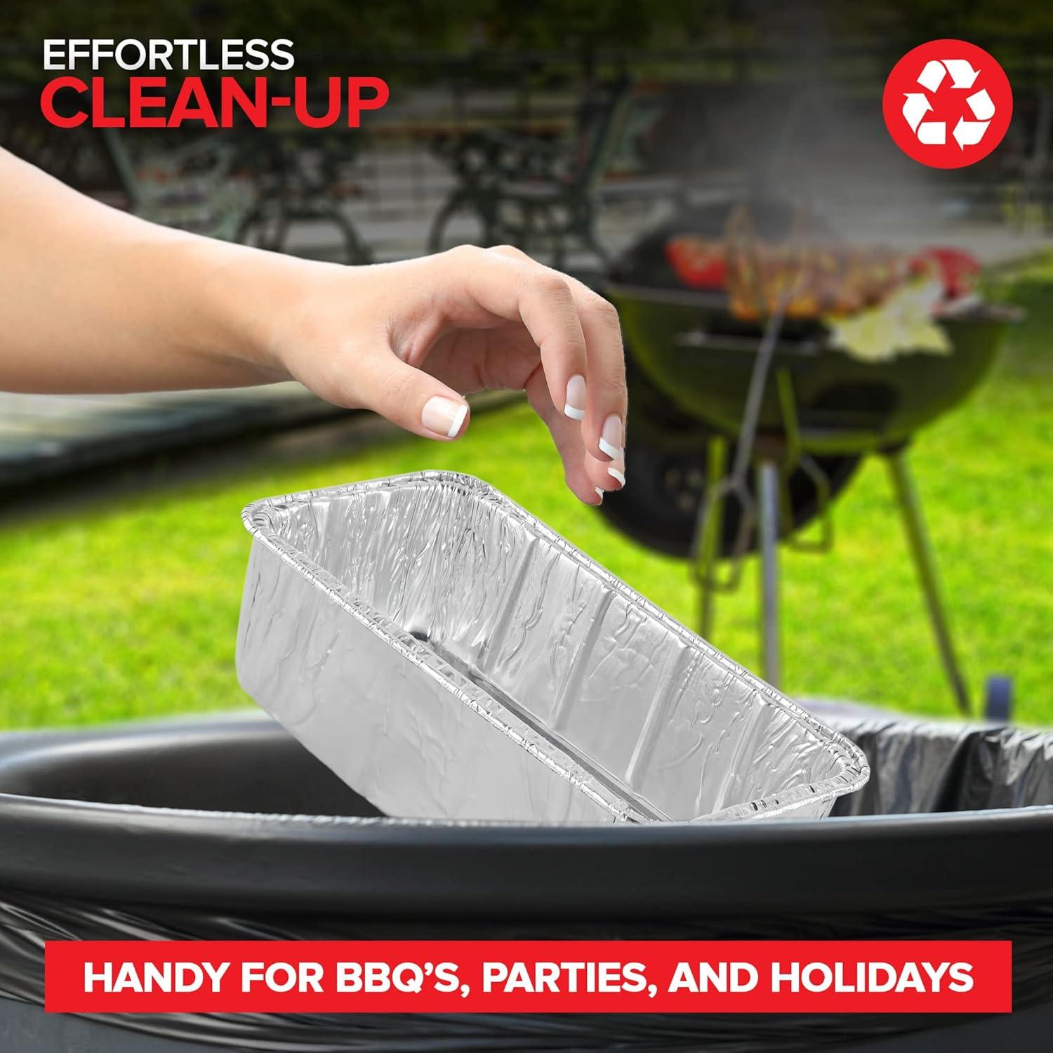 imageStock Your Home 2 Lb Aluminum Foil Mini Loaf Pans 50 Pack Disposable Small Loaf Pan 2 Pound Baking Tin Liners Perfect to Bake Cakes Bread Loaves and Meat 85 x 45 x 25Pans