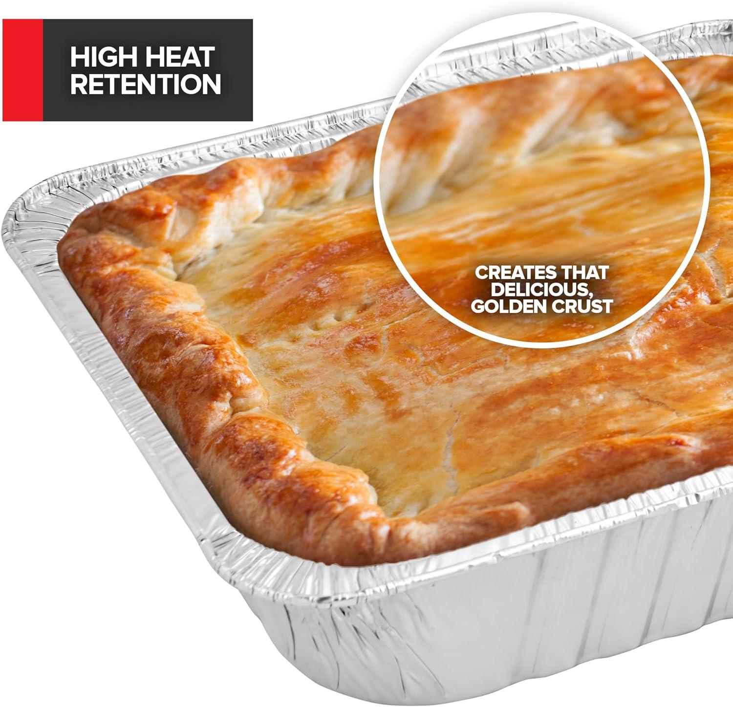 imageStock Your Home 20 Pack Deep Aluminum Pans 9x13 Heavy Duty 4 Deep Foil Pans Disposable Catering Trays Baking Tins Large Food Containers for Cooking Heating Storage Serving Holiday Meal Prep20