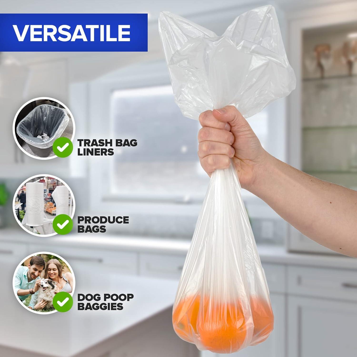 imageStock Your Home 4 Gallon Unscented Small Garbage Bags 200 Count 127 Micron Thickness Leak Proof Star Seal Open Top Box for Easy Dispensing Versatile Usage Great Value Pack