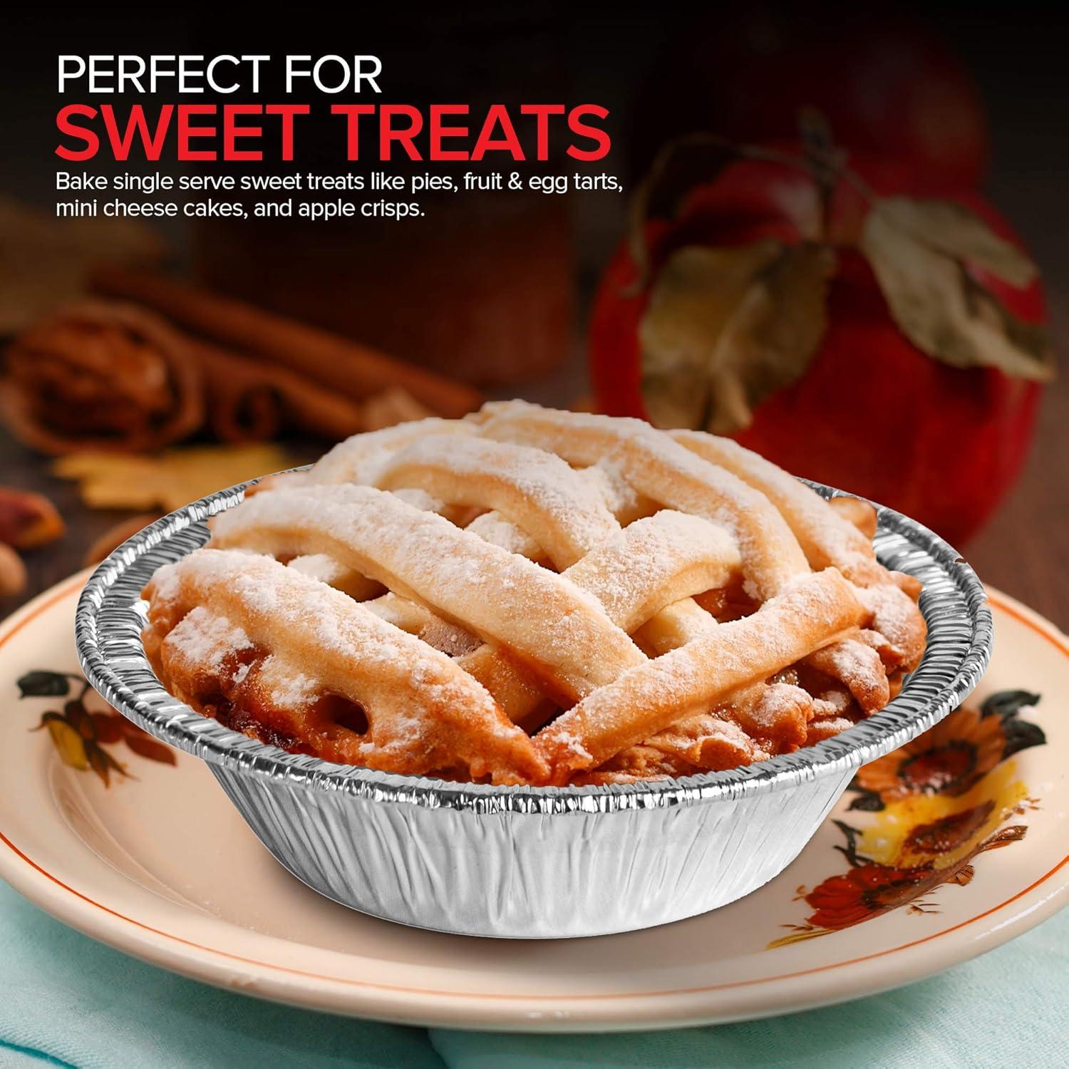 imageStock Your Home 4 Inch Mini Aluminum Foil Pans 50 Count Disposable Small Tins for Baking Tiny Treats Fruit Tarts Quiche and Mince Pies50 Pack 4 Inch