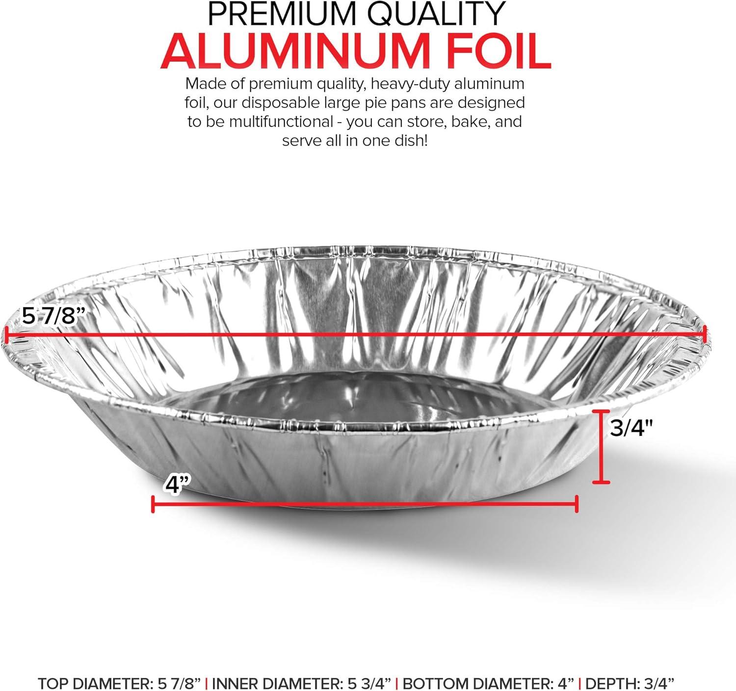 imageStock Your Home 4 Inch Mini Aluminum Foil Pans 50 Count Disposable Small Tins for Baking Tiny Treats Fruit Tarts Quiche and Mince Pies50 Pack 6 Inch