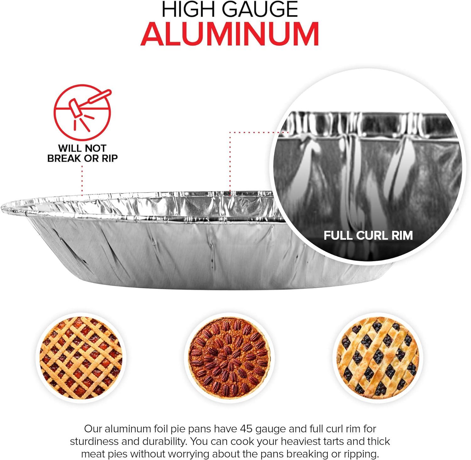 imageStock Your Home 4 Inch Mini Aluminum Foil Pans 50 Count Disposable Small Tins for Baking Tiny Treats Fruit Tarts Quiche and Mince Pies50 Pack 6 Inch