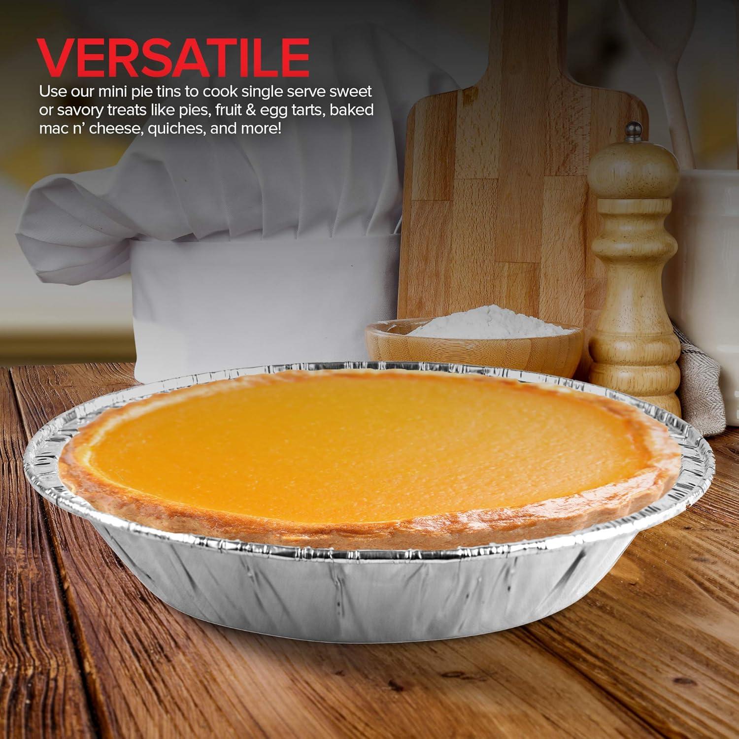 imageStock Your Home 4 Inch Mini Aluminum Foil Pans 50 Count Disposable Small Tins for Baking Tiny Treats Fruit Tarts Quiche and Mince Pies50 Pack 6 Inch