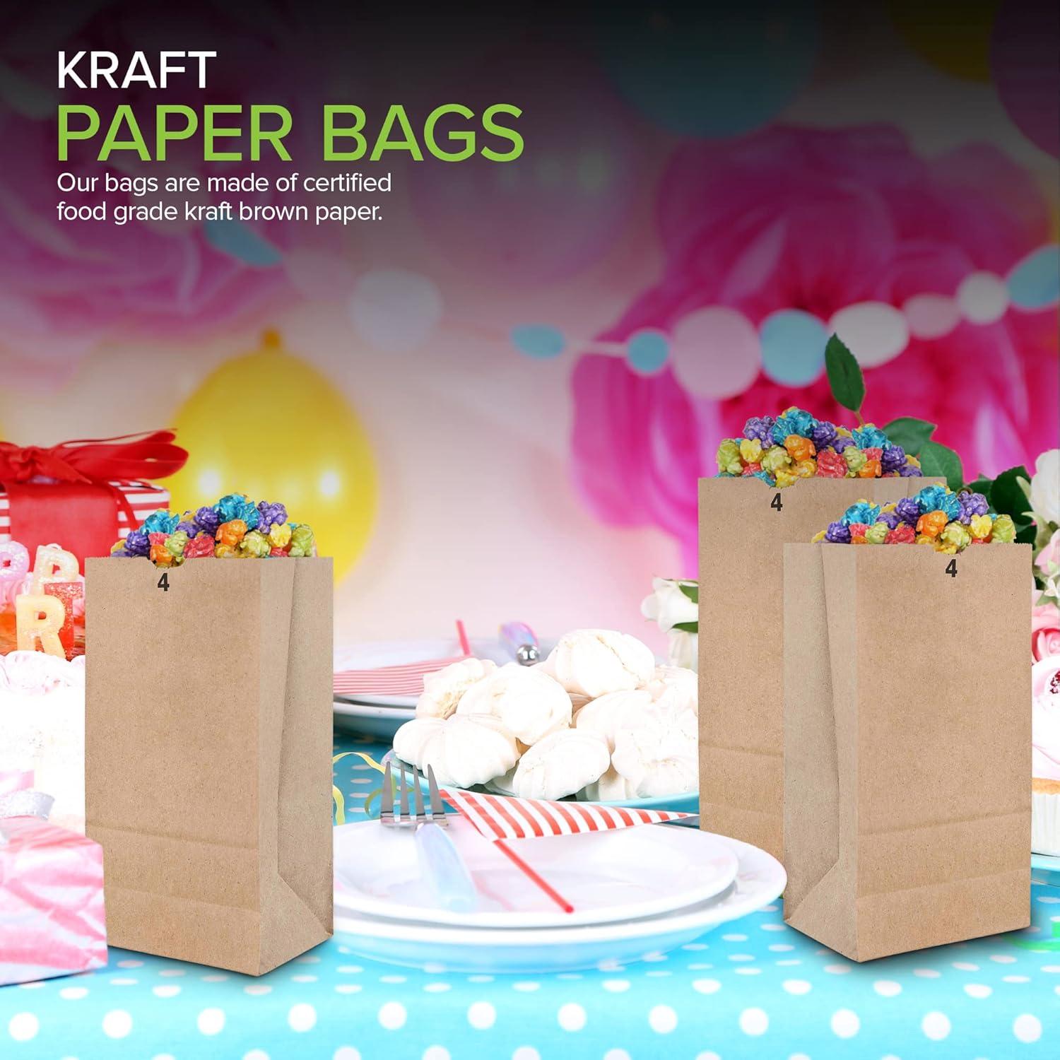 imageStock Your Home 4 Lb Kraft Brown Paper Lunch Bags 500 Count Bulk Disposable Lunch Sacks Small Size Blank Bag for Kids Good for a Snack Sandwich Grocery Food and Arts amp Crafts ProjectsBrown