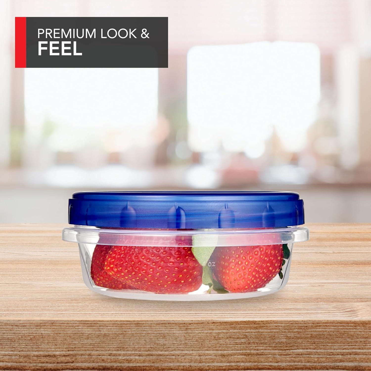 imageStock Your Home 4oz Plastic Containers with Twist Top Lids 6 Pack 12 Cup Small Freezer Containers for Leftover Food Airtight Reusable Soup Containers with Lids Microwave and Dishwasher Safe8 oz