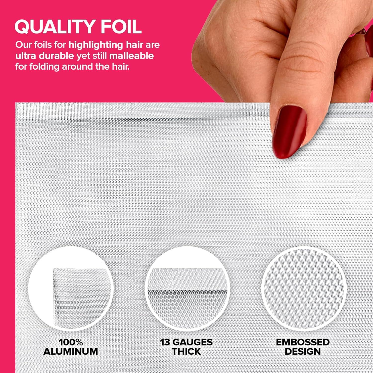 imageStock Your Home 500 Count Aluminum Foil for Hair Highlighting 9 Pop Up Foil Sheets for Salon or Home Use Embossed Disposable Hair Foils for Highlighting Coloring Hair Wide Foil for Hair Stylist1 Fl Oz Pack of 500