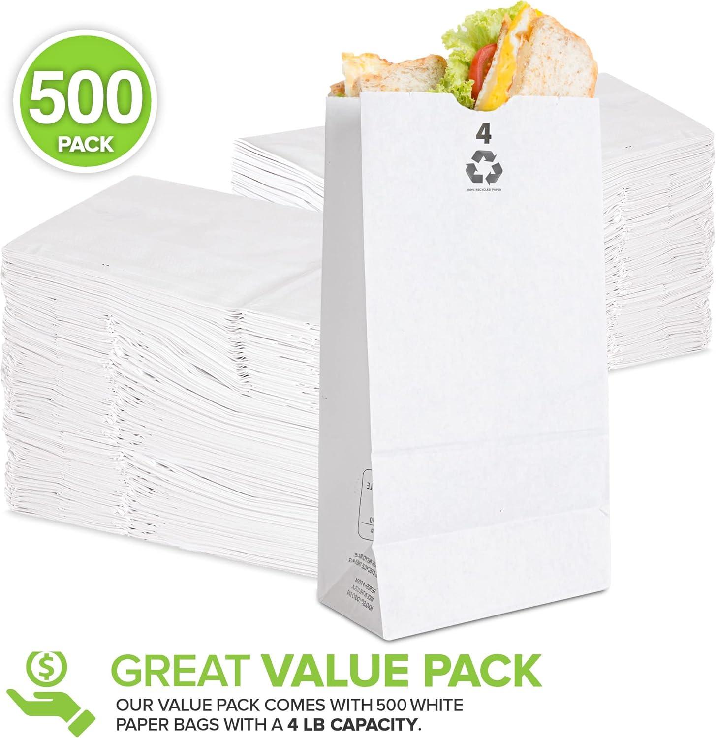 imageStock Your Home 6 Lb Lunch Bags 200 Count Eco Friendly Small Bags for Packing Lunch amp Snacks Blank Bags for Arts amp Crafts Projects4 lb 500 Count