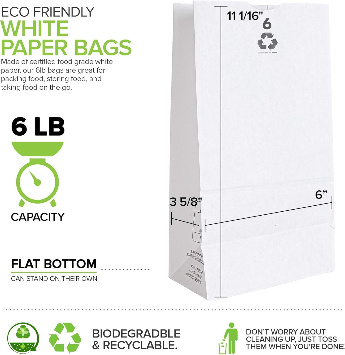 imageStock Your Home 6 Lb Lunch Bags 200 Count Eco Friendly Small Bags for Packing Lunch amp Snacks Blank Bags for Arts amp Crafts Projects6 lb 200 Count