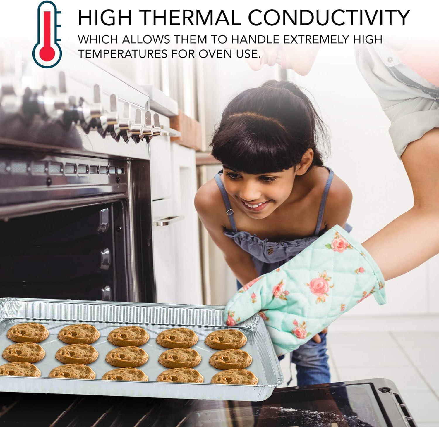 imageStock Your Home Aluminum Pans 15 Pack Disposable Aluminum Foil Trays Reusable Nonstick Baking Sheets 16 Inch x 11 Inch15 Pack