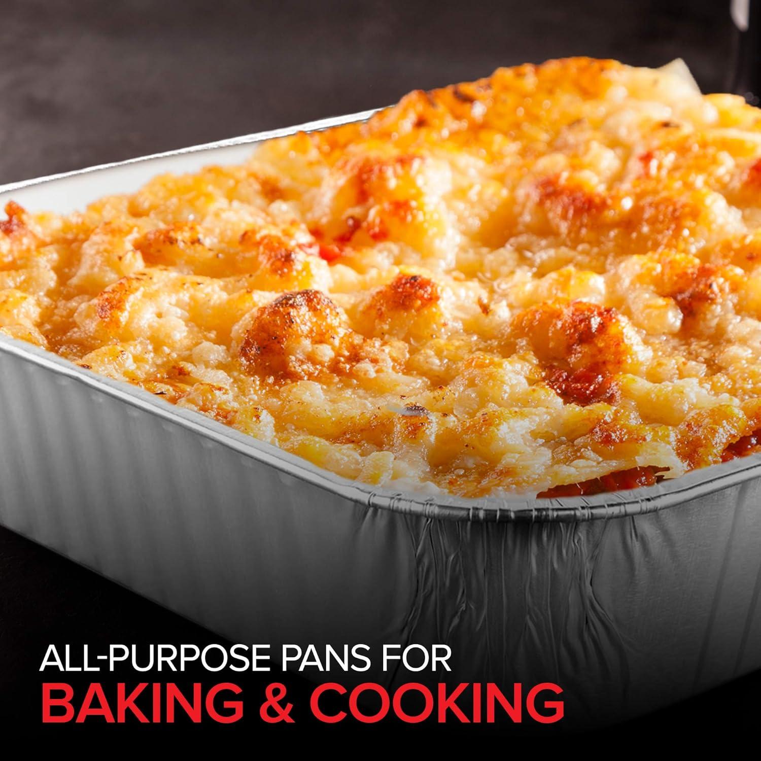 imageStock Your Home Aluminum Pans 8x8 Disposable Foil Pans 20 Pack 8 Inch Square Pans Tin Foil Pans Great for Cooking Heating Storing Prepping FoodPans