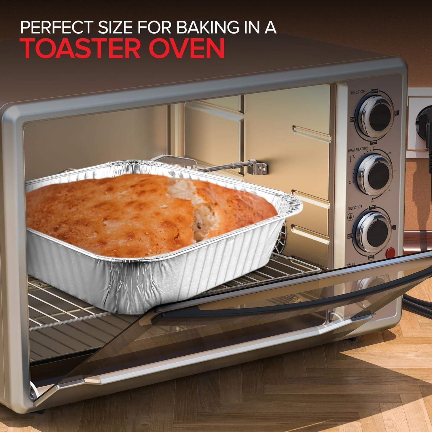imageStock Your Home Aluminum Pans 8x8 Disposable Foil Pans 20 Pack 8 Inch Square Pans Tin Foil Pans Great for Cooking Heating Storing Prepping FoodPans