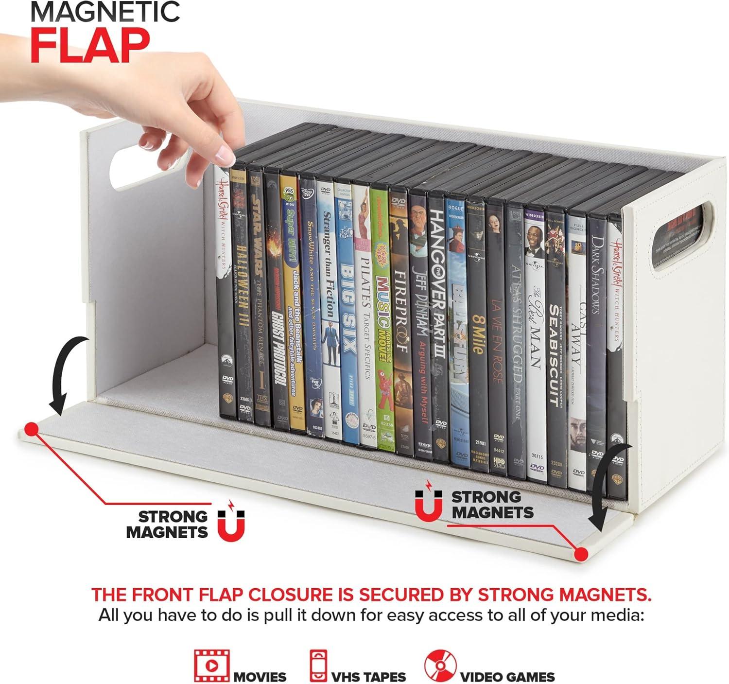 Stock Your Home DVD Storage Box, Movie Shelf Organizer for Blu-Ray ...