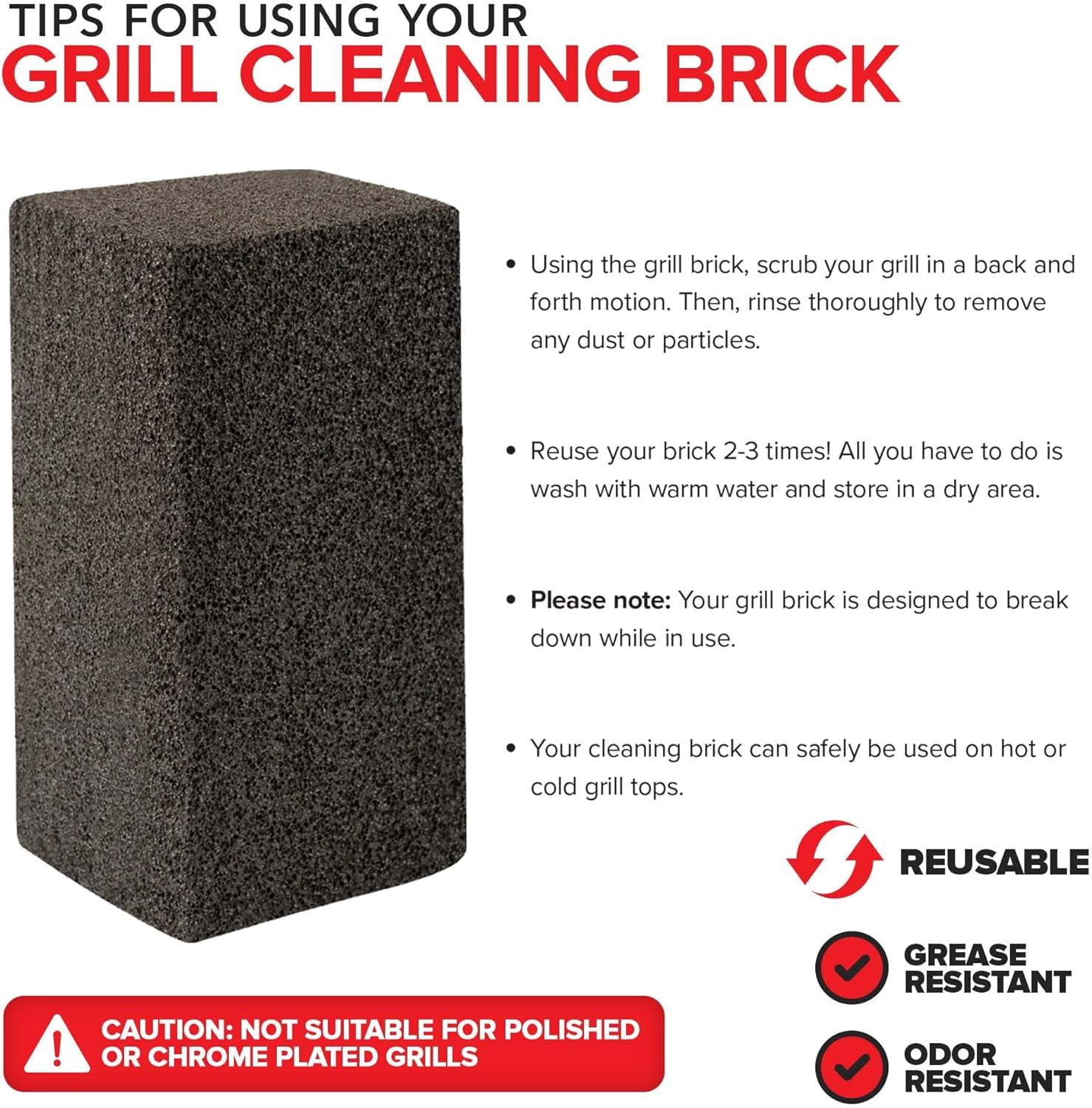 imageStock Your Home Grill Cleaning Brick 4 Pack Heavy Duty Grill Cleaning Brick Pumice Stone Brick for Flat Tops and Griddles Blackstone Griddle Cleaner NonScratch Grill Cleaner4 Pack