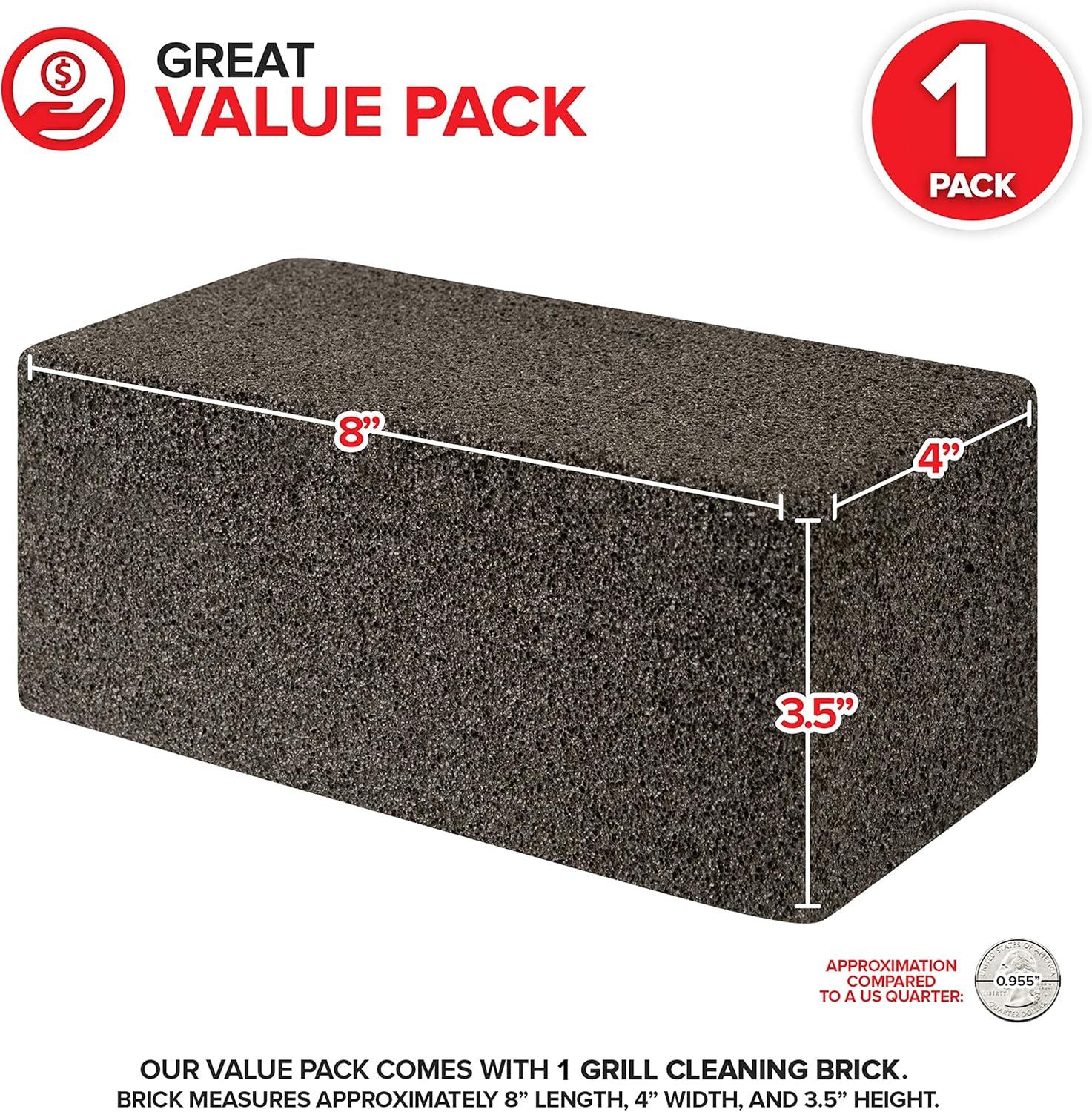 imageStock Your Home Grill Cleaning Brick 4 Pack Heavy Duty Grill Cleaning Brick Pumice Stone Brick for Flat Tops and Griddles Blackstone Griddle Cleaner NonScratch Grill Cleaner1 Pack